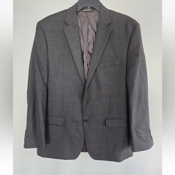 Lauren Ralph Lauren Sports Coat Men 44R Gray 100% Wool 2button Pinstripe Career - Picture 4 of 12